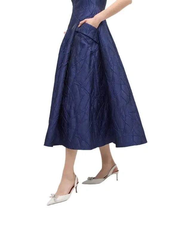 Amina Muaddi Rosie Leather Crystal Bow Slingback Pumps