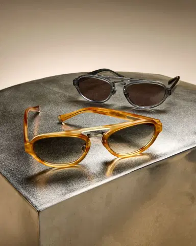 Brunello Cucinelli Men's Acetate Oval Sunglasses | Thumbnail 4 Brunello Cucinelli Men's Acetate Oval Sunglasses | Thumbnail 4