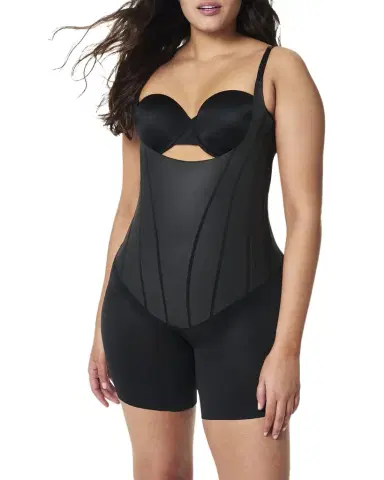 Spanx Super Sculpt Open-Bust Mid-Thigh Bodysuit | Thumbnail 1