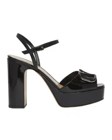 Valentino Garavani VLogo Patent Ankle-Strap Platform Sandals | Thumbnail 1