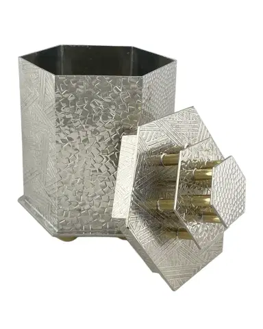 Joy Stember Metal Arts Studio Dinah Collection Hexagonal Tzedakah Box by Joy Stember | Thumbnail 1
