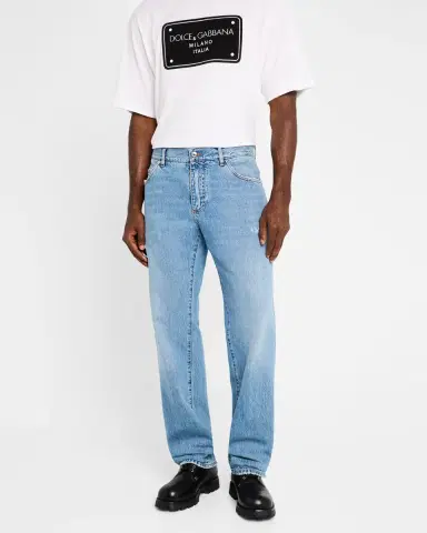 Dolce & Gabbana Men's Prima Straight-Leg Jeans | Thumbnail 4 Dolce & Gabbana Men's Prima Straight-Leg Jeans | Thumbnail 4