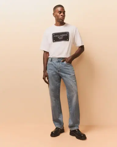 Dolce & Gabbana Men's Prima Straight-Leg Jeans | Thumbnail 5 Dolce & Gabbana Men's Prima Straight-Leg Jeans | Thumbnail 5