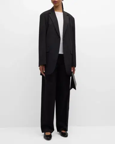 The Row Obine Oversized Single-Breasted Jacket | Thumbnail 2 The Row Obine Oversized Single-Breasted Jacket | Thumbnail 2