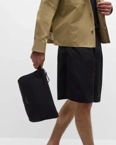 Bottega Veneta Men 's Crossroad Paper Nylon Small Pouch | Thumbnail 4