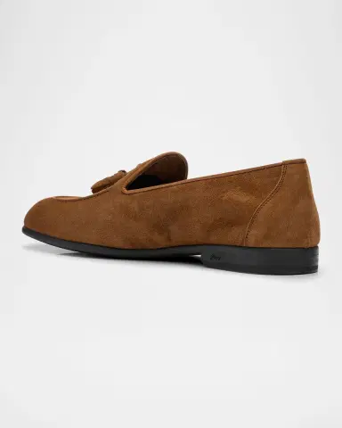 Brioni Men's York Suede Tassel Loafers | Thumbnail 4 Brioni Men's York Suede Tassel Loafers | Thumbnail 4