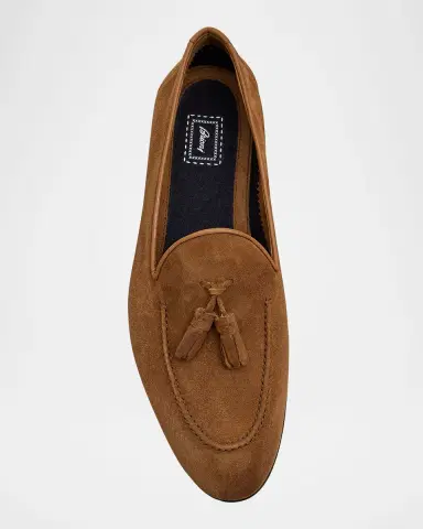 Brioni Men's York Suede Tassel Loafers | Thumbnail 5 Brioni Men's York Suede Tassel Loafers | Thumbnail 5