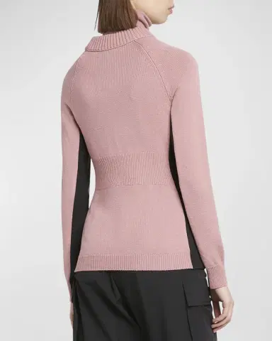 Moncler Grenoble Wool and Fleece Turtleneck Sweater | Thumbnail 6 Moncler Grenoble Wool and Fleece Turtleneck Sweater | Thumbnail 6