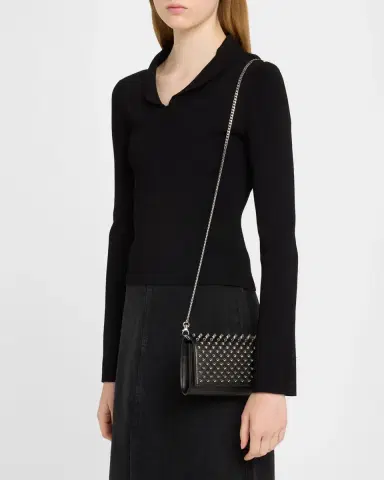 Christian Louboutin Paloma Spike Studs Leather Wallet on Chain | Thumbnail 2 Christian Louboutin Paloma Spike Studs Leather Wallet on Chain | Thumbnail 2