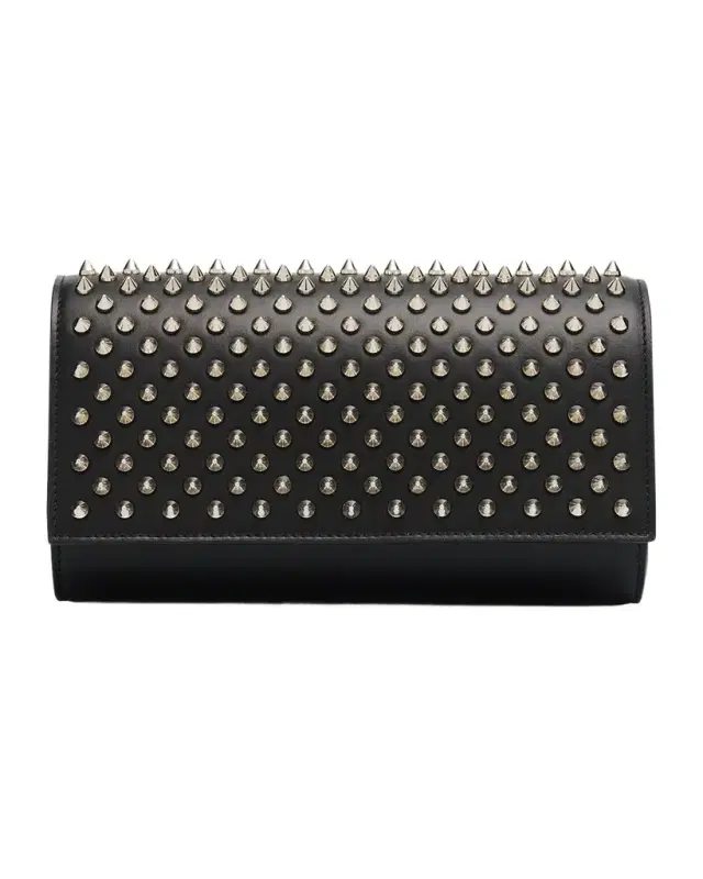 Christian Louboutin Paloma Spike Studs Leather Wallet on Chain