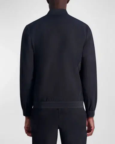 Karl Lagerfeld Paris Men's Track Jacket with Mesh Trim | Thumbnail 3