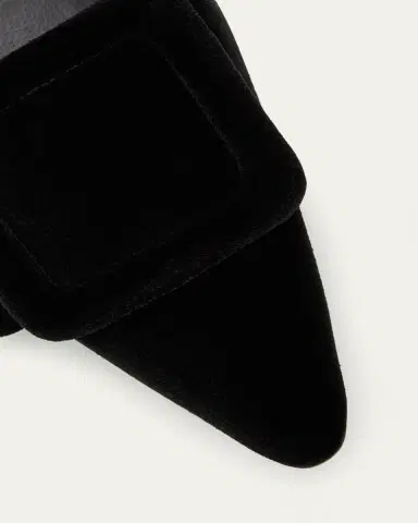 Manolo Blahnik Maysale Velvet Buckle Mule Pumps | Thumbnail 4
