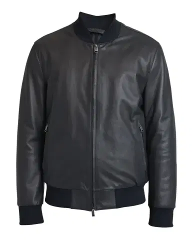 Brioni Men's Classic Leather Bomber Jacket | Thumbnail 1