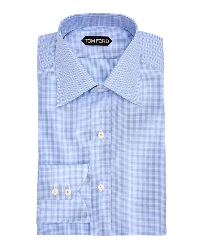 Men 's Twill Check Slim-Fit Dress Shirt