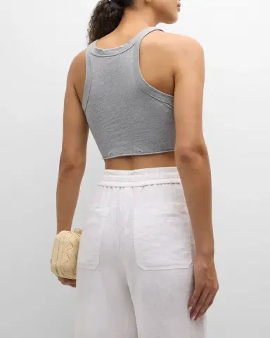 A.L.C. Halsey Cropped Scoop-Neck Tank Top | Thumbnail 3 A.L.C. Halsey Cropped Scoop-Neck Tank Top | Thumbnail 3