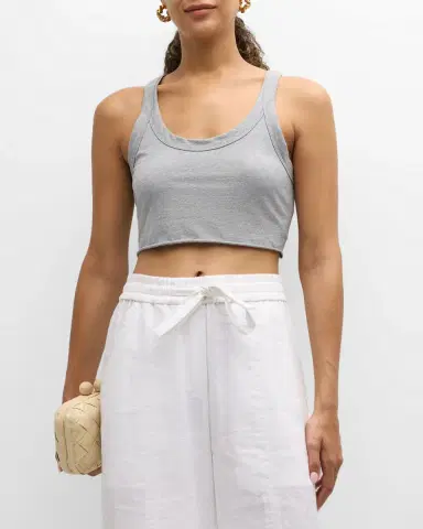 A.L.C. Halsey Cropped Scoop-Neck Tank Top | Thumbnail 4 A.L.C. Halsey Cropped Scoop-Neck Tank Top | Thumbnail 4