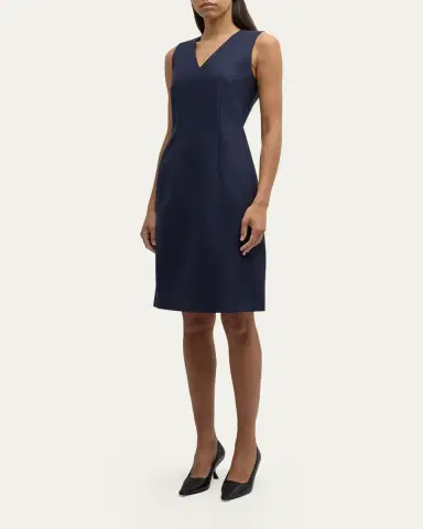 Lafayette 148 New York Sleeveless V-Neck Stretch Wool Dress | Thumbnail 2 Lafayette 148 New York Sleeveless V-Neck Stretch Wool Dress | Thumbnail 2