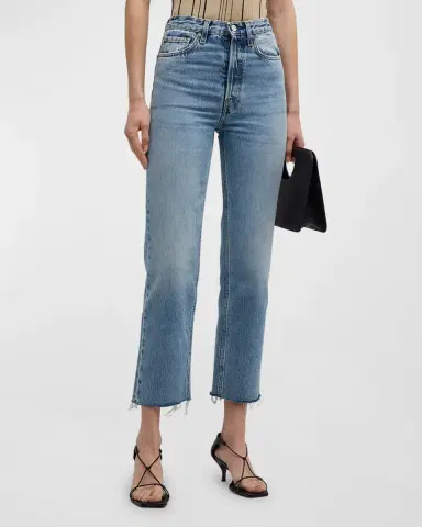 TOTEME Classic Cut Frayed Denim Pants | Thumbnail 2 TOTEME Classic Cut Frayed Denim Pants | Thumbnail 2