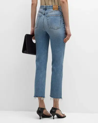 TOTEME Classic Cut Frayed Denim Pants | Thumbnail 6 TOTEME Classic Cut Frayed Denim Pants | Thumbnail 6