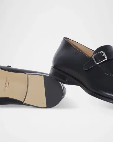 Paul Stuart Men's Horace Leather Single-Monk Strap Loafers | Thumbnail 4