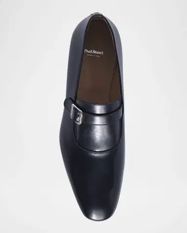 Paul Stuart Men's Horace Leather Single-Monk Strap Loafers | Thumbnail 5