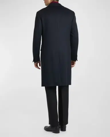 Brioni Men's Solid Wool Topcoat | Thumbnail 3