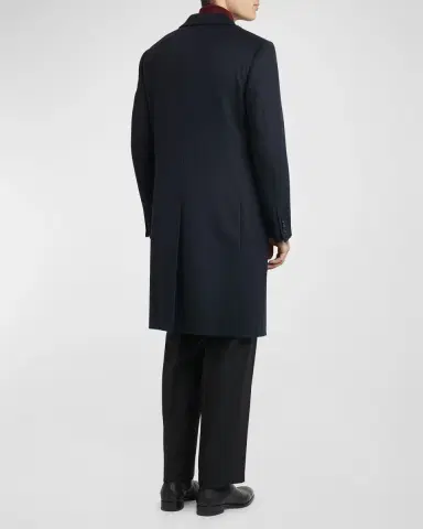 Brioni Men's Solid Wool Topcoat | Thumbnail 5