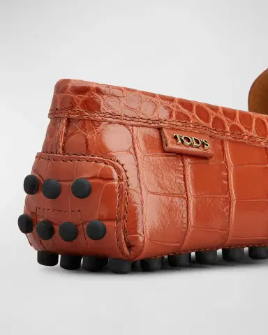 Tod 's Gommino Croco Penny Driver Loafers | Thumbnail 3