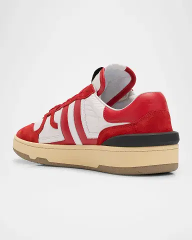 Lanvin Men's Clay Suede and Nylon Low-Top Sneakers | Thumbnail 4 Lanvin Men's Clay Suede and Nylon Low-Top Sneakers | Thumbnail 4