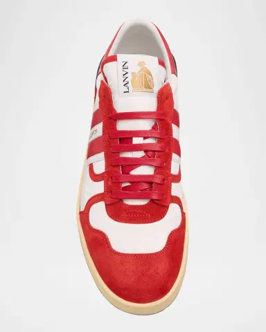 Lanvin Men's Clay Suede and Nylon Low-Top Sneakers | Thumbnail 5 Lanvin Men's Clay Suede and Nylon Low-Top Sneakers | Thumbnail 5
