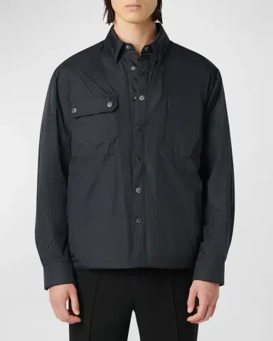 Bugatchi Men's Nylon Shirt Jacket | Thumbnail 4 Bugatchi Men's Nylon Shirt Jacket | Thumbnail 4