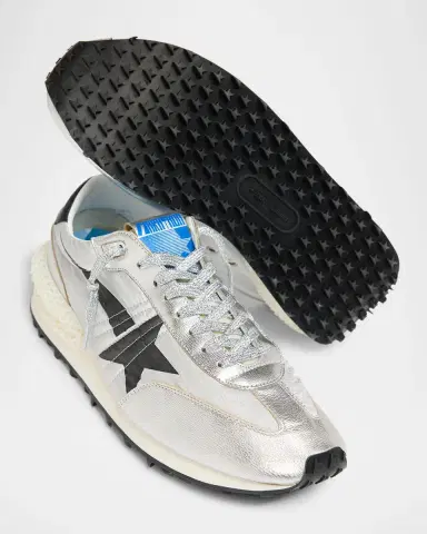 Golden Goose Men's Marathon Nylon and Leather Low-Top Sneakers | Thumbnail 4 Golden Goose Men's Marathon Nylon and Leather Low-Top Sneakers | Thumbnail 4