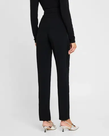 Emporio Armani Essentials Pleated Tapered Trousers | Thumbnail 3 Emporio Armani Essentials Pleated Tapered Trousers | Thumbnail 3