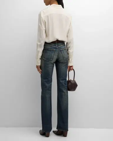 Ralph Lauren Collection Kaida Bootcut-Leg Telluride Denim Jeans | Thumbnail 2
