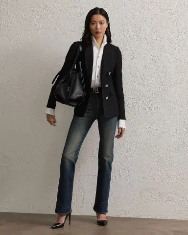 Ralph Lauren Collection Kaida Bootcut-Leg Telluride Denim Jeans | Thumbnail 4
