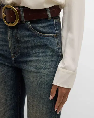 Ralph Lauren Collection Kaida Bootcut-Leg Telluride Denim Jeans | Thumbnail 5