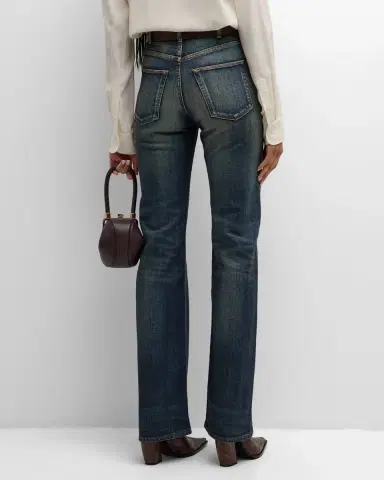Ralph Lauren Collection Kaida Bootcut-Leg Telluride Denim Jeans | Thumbnail 6