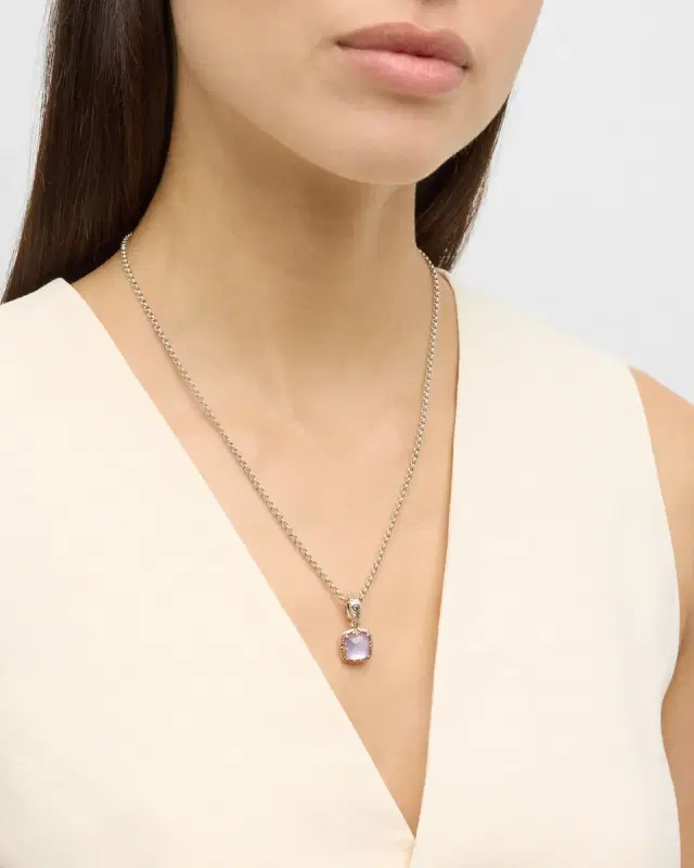 Gen K 2 Sterling Silver and 18K Gold Rock Crystal Pendant