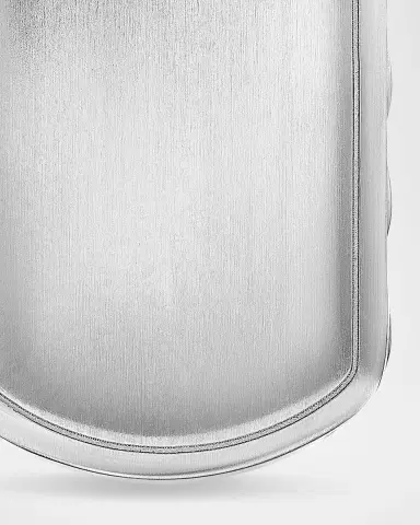 David Yurman Men 's Sculpted Cable Tag in Silver with Diamonds, 35mm | Thumbnail 5