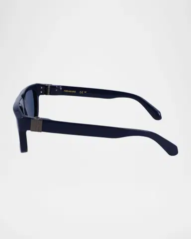 Ferragamo Men's Prisma Acetate Square Sunglasses, 56mm | Thumbnail 3 Ferragamo Men's Prisma Acetate Square Sunglasses, 56mm | Thumbnail 3