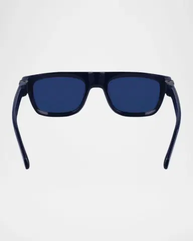 Ferragamo Men's Prisma Acetate Square Sunglasses, 56mm | Thumbnail 4 Ferragamo Men's Prisma Acetate Square Sunglasses, 56mm | Thumbnail 4