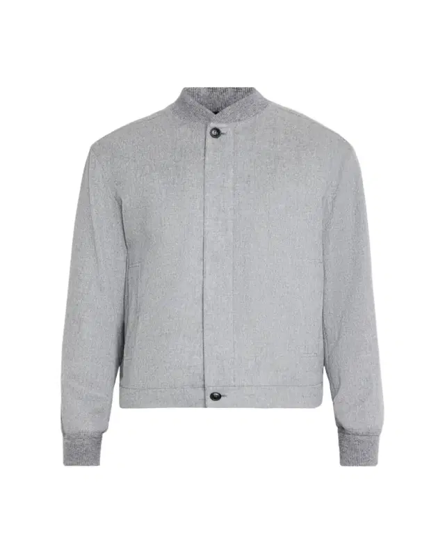 ZEGNA Men's Cashmere Concealed-Zip Blouson Jacket