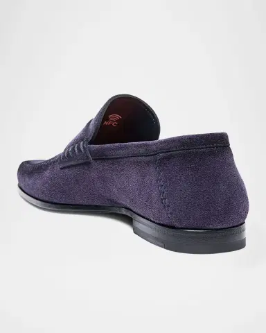 Santoni Men's Paine Whipstitched Leather Loafers | Thumbnail 2 Santoni Men's Paine Whipstitched Leather Loafers | Thumbnail 2