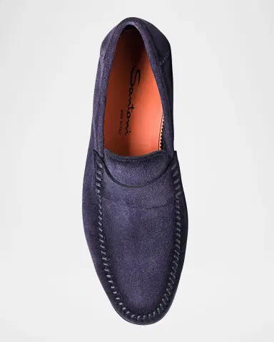 Santoni Men's Paine Whipstitched Leather Loafers | Thumbnail 3 Santoni Men's Paine Whipstitched Leather Loafers | Thumbnail 3