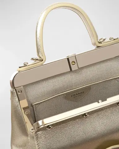 Franzi Margherita Small Metallic Top-Handle Bag | Thumbnail 2