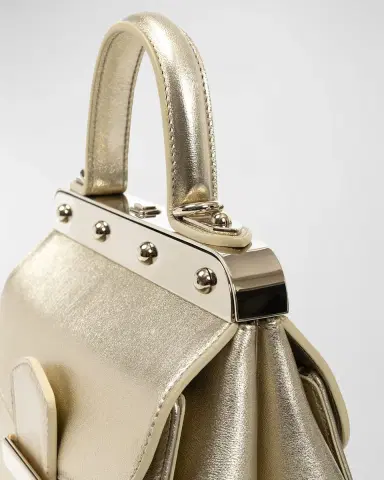 Franzi Margherita Small Metallic Top-Handle Bag | Thumbnail 3