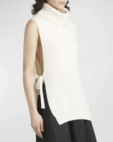 Golden Goose Journey Side-Tie Turtleneck Sweater Vest | Thumbnail 4 Golden Goose Journey Side-Tie Turtleneck Sweater Vest | Thumbnail 4
