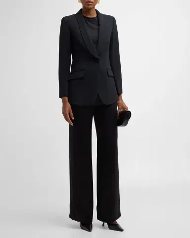 Emporio Armani Essentials One-Button Blazer Jacket | Thumbnail 2 Emporio Armani Essentials One-Button Blazer Jacket | Thumbnail 2
