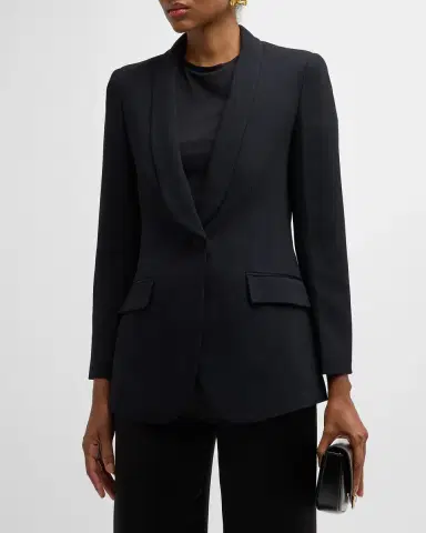 Emporio Armani Essentials One-Button Blazer Jacket | Thumbnail 4 Emporio Armani Essentials One-Button Blazer Jacket | Thumbnail 4