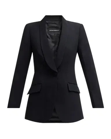 Emporio Armani Essentials One-Button Blazer Jacket | Thumbnail 1 Emporio Armani Essentials One-Button Blazer Jacket | Thumbnail 1
